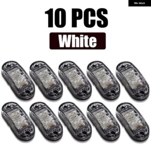 10個 ハザード灯 12V 24V LED トレーラーカミオンオレンジ LED サイドマーカー トラックパーキング灯トラック部品 - 10pcs White