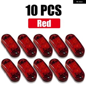 10個 ハザード灯 12V 24V LED トレーラーカミオンオレンジ LED サイドマーカー トラックパーキング灯トラック部品 - 10pcs Red