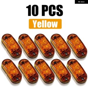 10個 ハザード灯 12V 24V LED トレーラーカミオンオレンジ LED サイドマーカー トラックパーキング灯トラック部品 - 10pcs Yellow