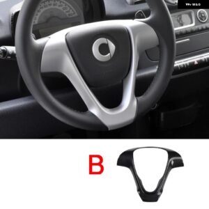 カースタイリング 装飾 カバー シェルカーボン インテリア ABS ステッカー オールドスマート 451 フォーツー - steering wheel B