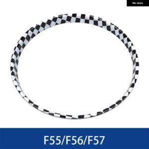 自動車内装 ステアリングホイール デコレーションカバー ステッカー ミニクーパー F55 F56 F57 カーデコレーション - black white