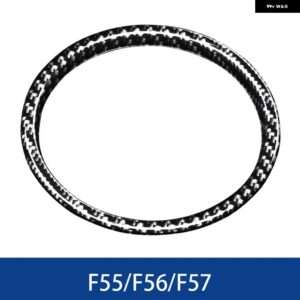 自動車内装 ステアリングホイール デコレーションカバー ステッカー ミニクーパー F55 F56 F57 カーデコレーション - Carbon style