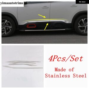 サイドボディ ストリップ /リア テールゲート ドア ストリップ 装飾 カバー トリムシトロエン C5 エアクロス 2018 - 2024 ステンレス - Model A