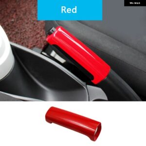 カーギアレバー ハンド ブレーキレバー 装飾 ステッカー カーボンカバー スマート フォーツー フォーフォー 453 内装 - Handbrake-red