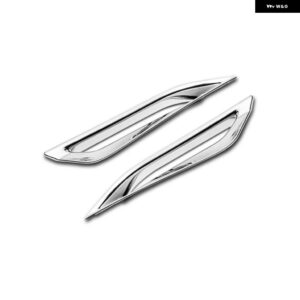 2個 リアバンパー リフレクター 装飾 カバー 外装トリム メルセデススマートフォーツー 453 スタイリング - Silver-fortwo