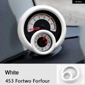 タコメーター 装飾 カバー ステッカー パーツ メルセデススマート 453 フォーツーフォーフォースタイリング - White