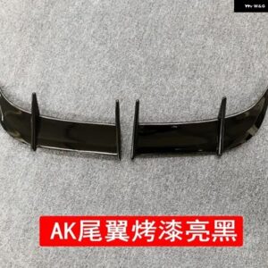 リアルーフスポイラー ウィング VW ゴルフ 6 GTI R MK6 GTI R AK スタイル ABS グロスブラックカーボンルックリアウィングリップトランク スポイラー - Glossy Black