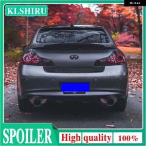 カーボンリアトランク ブーツ リップスポイラー ウィングインフィニティ G37 4ドア セダン 2009-2013 G25 2011-2013 リアスポイラー ウィング - FRP Unpainted