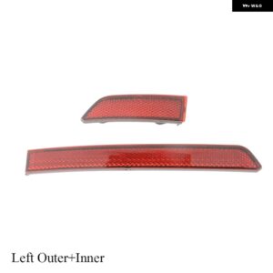 リアバンパー リフレクターライト フォグランプ 防曇 フォグライト フォグランプ VW ティグアン L 2017-20 - LH Inner and Outer