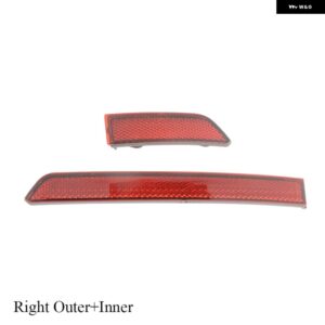 リアバンパー リフレクターライト フォグランプ 防曇 フォグライト フォグランプ VW ティグアン L 2017-20 - RH Inner and Outer