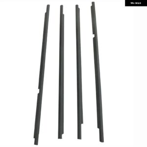 4個 ブラッククローム窓ゴム ランドクルーザー 2007-2019 LC200 外側ウェザーストリップ シールドア ベルト LX570 75720-60080 - black