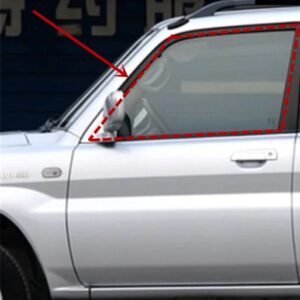 5ドア ガラス シル シール パジェロ ミニ H60 H70 MR351331 ウィンドウ ラン チャンネル モンテロ ピニン ウェザー ストリップ ショーグン IO - Front Left