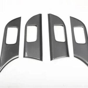 LHD WINDOWS スイッチ カバー ステッカー ランサー CY カーボン ボード FORTIS GT CXドア デコレーション プレート EVO 10 X - 4 door handles