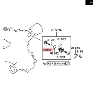 LHD V31 V43 V32 V33 MD739296 パジェロ スポーツ モンテロ 2THスピード メーター ドリブンギア L200 トリトン ナティバ スリーブ - base 81387