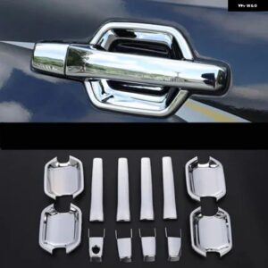 4 8 12個ドアアウトサイドハンドル パジェロ V70 V90 V80 V60 クロームモンテロ V97 V73 V87ドア ボウルカーボン ステッカー - chrome 12