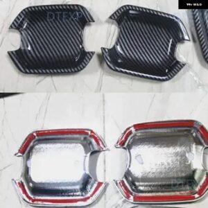 4 8 12個ドアアウトサイドハンドル パジェロ V70 V90 V80 V60 クロームモンテロ V97 V73 V87ドア ボウルカーボン ステッカー - 4 carbon