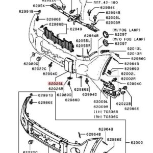 L Rペア 2007-2013 フロントバンパー カバー パジェロ V97 バンパー ボード 6405A057 6405A058 モンテロ V93 V87 V98 - 62026L