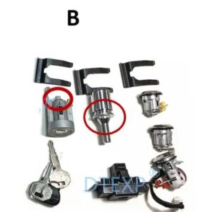 キット 2 モデル点火スペアタイヤドアロック パジェロ V20 1989-1999 シリンダーキーモンテロ V30 グローブボックス ロック 4G54 MR259111 - B new