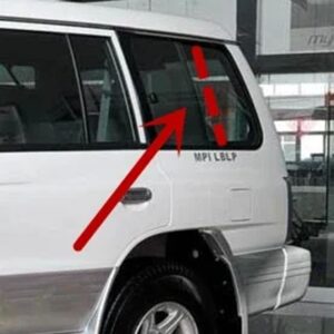 5ドア 1989-1999 リアサイドガラス窓ゴム パジェロ MB696541 シーリングゴムモンテロ垂直プロテクター - Left Side