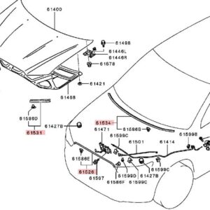 1 4個フードカバー ASX ボンネットゴム耐候性ストリップ フロントカバー シール ストリップ ウェザーストリップ 5902A134 5902A171 - 4 pieces
