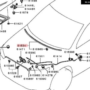 1 4個フードカバー ASX ボンネットゴム耐候性ストリップ フロントカバー シール ストリップ ウェザーストリップ 5902A134 5902A171 - 5902A006