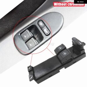 車 LED 電動ウィンドウスイッチ 運転席側リフタードア開閉ロックシート VW ボラパサート B5 98-04 1J3959857 1J3959857A/B - Without Chrome