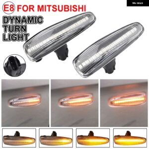 カーアクセサリー LED ダイナミック ウィンカー ライトフェンダー サイドマーカー ランプ 8351A001 MISTUBISH ランサー EVO X - Dynamic Crystal