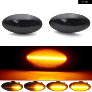 スズキ ダイナミック LED サイドマーカー ウィンカー ライトインジケーターリピーターカーランプ スイフトジミーグランドビターラ SX4 XL7 - Dynamic Smoked