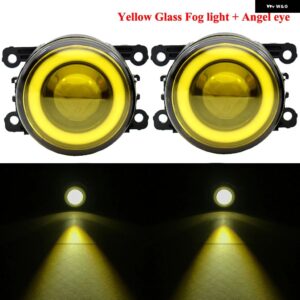 カーアクセサリー フォグライト エンジェルアイ DRL デイタイムランニングライト 12V フィアット 500 パンダプントセディチフィアット DUCATO 250/290 - HZ-LED-yellow