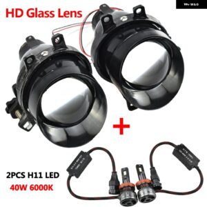 2X フォグランプ カムリ/カローラ/ヤリス/アベンシス/オーリス/RAV4 3.0 バイキセノンレンズ D2H H11 HID ドライビングランプカーアクセサリーチューニング - HD Glass-LED-40W