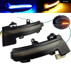 ダイナミック LED ウインカー ウインカー シュコダ オクタビア MK3 A7 5E ミラー VW T-ROC TROC 2014 2015 2017 2018 2019 T-CROSS NIVUS - Blue-Yellow
