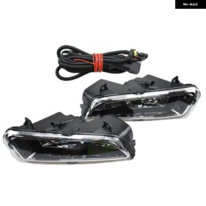 2個 左/右フロントバンパー 8 LED フォグデイタイムランニングライトポロス 6R 2010-14 ハロゲン フォグランプ - Halogen-wire