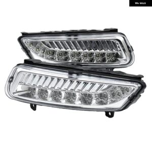 2個 左/右フロントバンパー 8 LED フォグデイタイムランニングライトポロス 6R 2010-14 ハロゲン フォグランプ - LED
