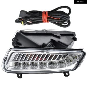 2個 左/右フロントバンパー 8 LED フォグデイタイムランニングライトポロス 6R 2010-14 ハロゲン フォグランプ - LED-wire