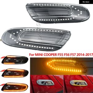 2個 ミニクーパー 1 F55 F56 F57 ダイナミックシーケンシャル LED フェンダー マーカーライト サイドマーカー ランプインジケーター ウィンカー ライト - Dynamic Crystal