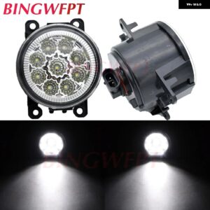 2ピース 90MM LED フォグランプ ライト 12V シトロエン XSARA ピカソ N68 1999-2010 左右フロントハロゲン フォグランプ H11 - LED White Light