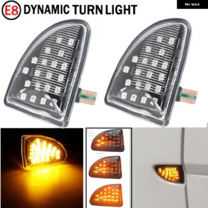 ペア LED ダイナミックカーウインカー サイドミラー マーカー ウィンカー ライトランプアクセサリースマートフォーツー 451 MK1 MKII 2007-2015 - Fullstar Crystal