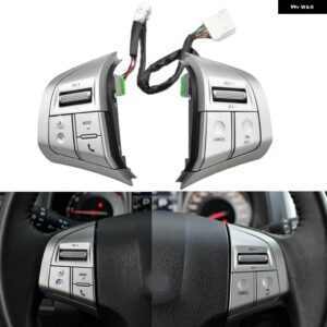 オーディオボリューム ステアリング ホイール スイッチ 多機能音楽メディア電話 コントロール スイッチ いすゞ D-MAX 2015-18 DMAX - Silver