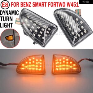 2個 スモークレンズアンバー LED ダイナミック サイドマーカー ライト ウィンカー ライトスマートフォーツー 451 MK1 MKII 2007-2015 - Star-Crystal