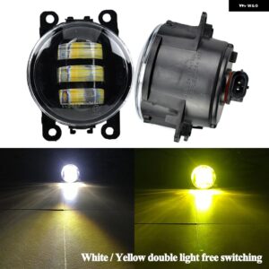 2個 90MM カースタイリング LED/ハロゲン フォグランプ 12V F-IAT 500 1.4L L4 2012-15 H11 - LED-Plastic-double