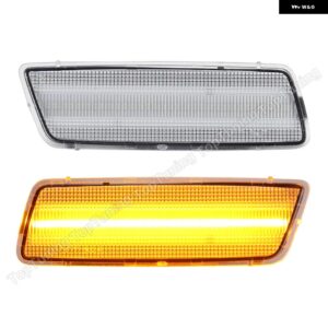 2X LED サイド マーカー ライト フロント バンパー ランプ VW GTI 2006-2009 JETTA MK5 2005-2010 RABBIT 2006-2009 R32 2008 - clear
