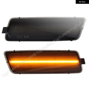 2X LED サイド マーカー ライト フロント バンパー ランプ VW GTI 2006-2009 JETTA MK5 2005-2010 RABBIT 2006-2009 R32 2008 - smoke