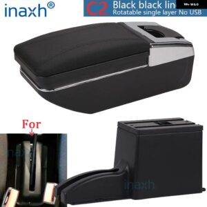 LADA GRANTA アームレスト LADA GRANTA 車アームレストボックス 中央 ストアコンテンツ 収納ボックス アーム アクセサリー インテリア 詳細 - C2 Black black NoUSB