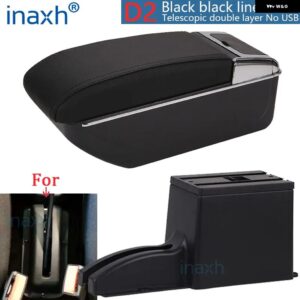 LADA GRANTA アームレスト LADA GRANTA 車アームレストボックス 中央 ストアコンテンツ 収納ボックス アーム アクセサリー インテリア 詳細 - D2 Black black NoUSB