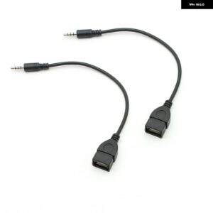 ジャック 3.5 AUX オーディオプラグ に USB 2.0 コンバータ AUX ケーブルコード車 MP3 スピーカー U ディスク USB フラッシュドライブ変換 アダプタ - 2 pcs