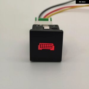 赤色 LED DRL ライト電源オンオフスイッチ プッシュボタン ミラー 音楽 レーダー スイッチ とワイヤー VW ジェッタゴルフ 6 MK6 2006 - 2012 - Light bar
