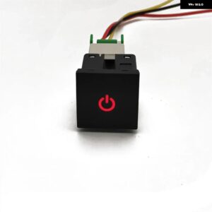 車赤色 LED DRL ライトパッキング レーダー 電源オンオフカメラミラー スイッチボタン VW ゴルフ 6 ジェッタ 5 MK5 シロッコアクセサリー - Power On Off