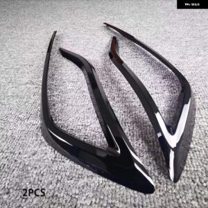 VW ゴルフ 8 MK8 TSI GTE リアバンパー ステッカー リアエアアウトレットエキゾーストストリップ リアエキゾーストテールパイプ カバー - Glossy Black