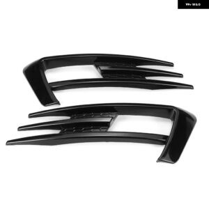 VW ゴルフ 7 MK7 GOLF7 MK7.5GOLF 7 フロント フォグランプ カバー トリムフロントバンパー フォグライト グリルフレームアイブロウ ステッカー キット - MK7 Black