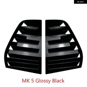 VW ゴルフ MK4 MIK5 MK6 MK7 MK8 ゴルフ 4 5 6 7 8 スタイリングリアウィンドウルーバー三角シャッター装飾カバー ステッカー トリム - MK5 Glossy Black